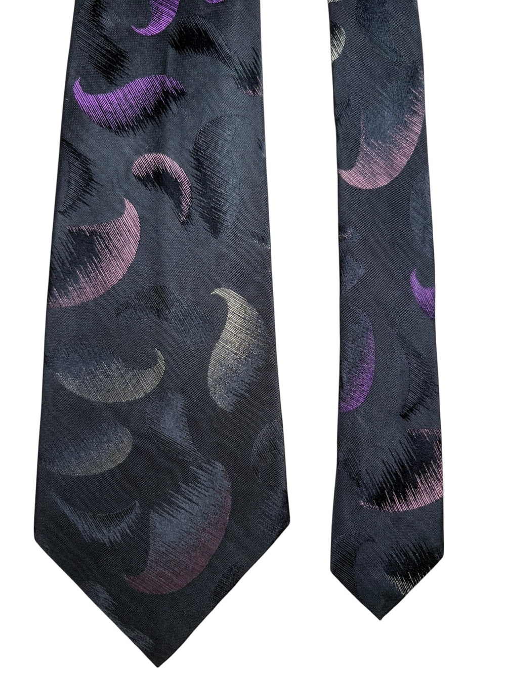 Missoni 100% Silk Black Pink Purple Abstract Made in Italy Men's Designer Tie